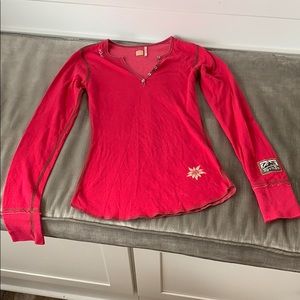 Alp-n-Rock Park City hot pink henley